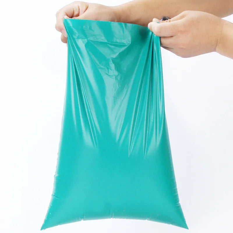 50Pcs/Pack Plastic Courier Green Bag  Express Packaging Bags Thicken Clothing Waterproof Mailing Bags Self Seal Envelope Pouch