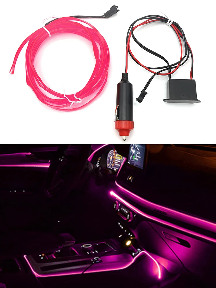 2m Car Interior LED Cold Light Stickers For Mercedes Benz W201 A Class GLA W176 CLK W209 W202 W220 W204 W203 W210 W211 W222 X204