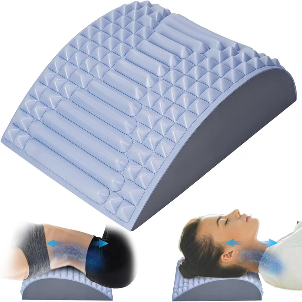 1Pcs Back and Neck Stretcher Refresh Sciatica Fatigue Relief Pillow Back Stretcher for Lower Back Fatigue Relief Device