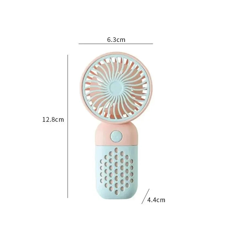 2024 New Handheld Charging Fan Cartoon Cute Small Student Charging Small Fan Portable Mini USB Fan Mini Pocket