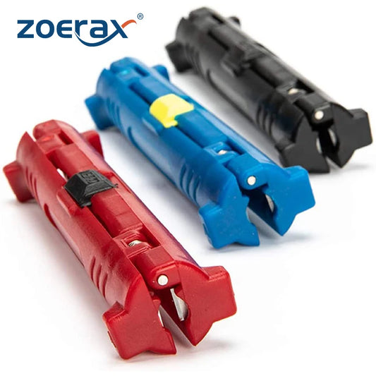 ZoeRax Electric Wire Stripper Pen network cable Tools Wire Cable  Rotary Coaxial Wire Stripping Pliers （Red/Blue/Black）