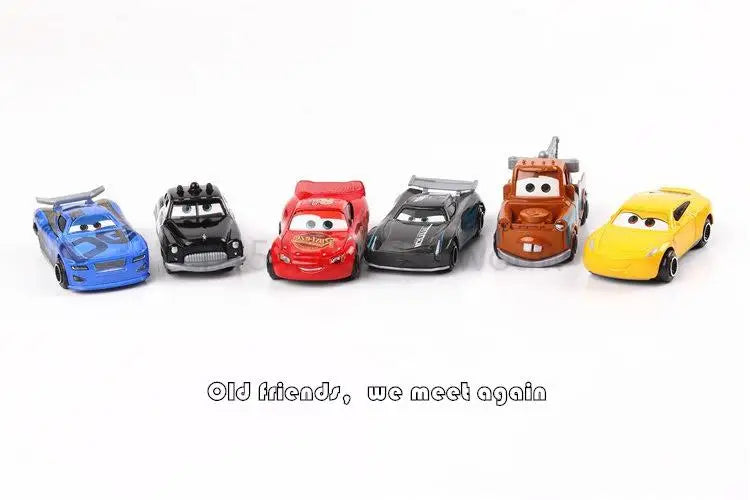 6-7pcs/Set Disney Pixar Car 3 Lightning Mcqueen Uncle Truck Jackson Storm 1:55 Diecast PVC Car Model Toys Kids Boy Xmas Kid Gift