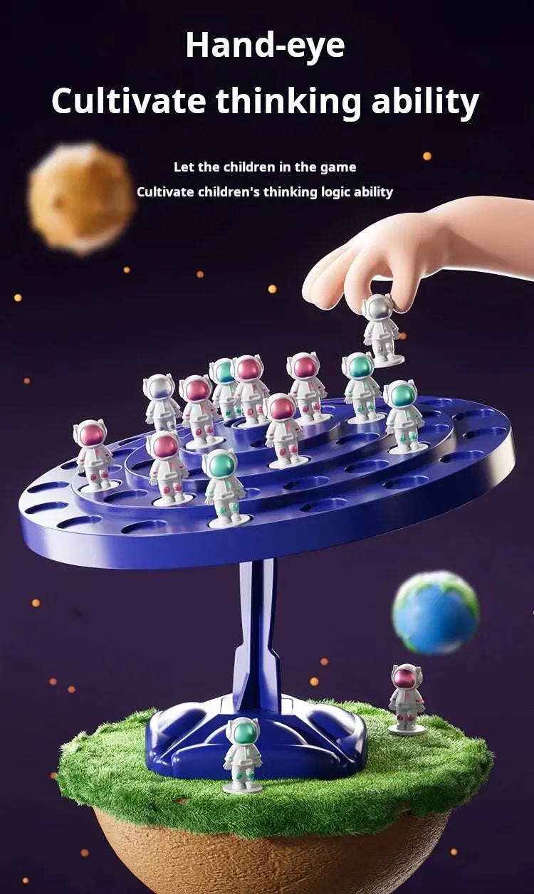 1pc Children's Puzzle Balance Tree Folding Space Man Board Game Leisure Parent-Child Interactive Tabletop Combat Toys