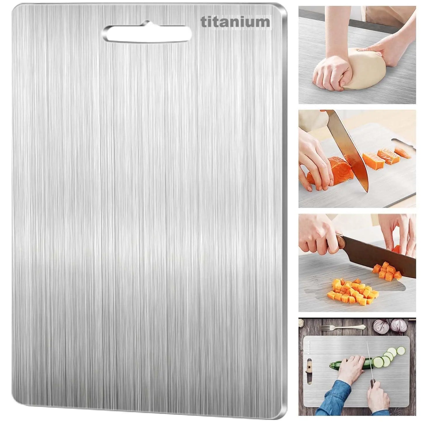 2mm Thickness Titanium Cutting Boards 100% Pure for Kitchen Cutting Edge Hygiene Durability  Double Sided Cutting Mat