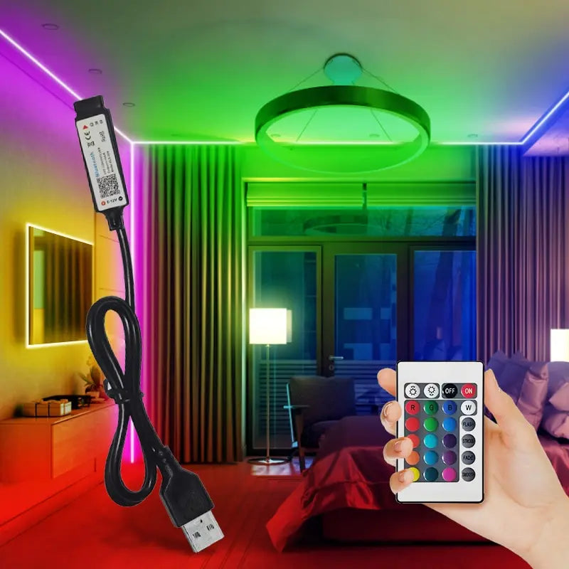 3m USB RGB LED Strip Light 5V SMD 2835 Smart APP Control Bluetooth Flexible Ribbon LED Tape for Computer TV Backlight