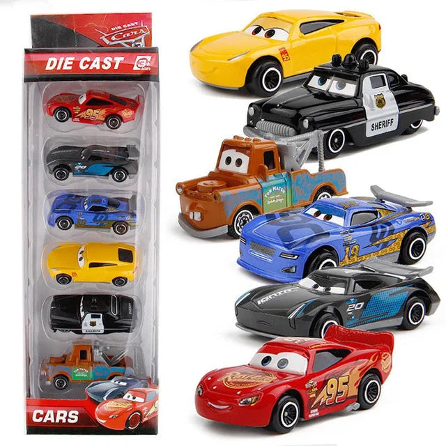 6-7pcs/Set Disney Pixar Car 3 Lightning Mcqueen Uncle Truck Jackson Storm 1:55 Diecast PVC Car Model Toys Kids Boy Xmas Kid Gift