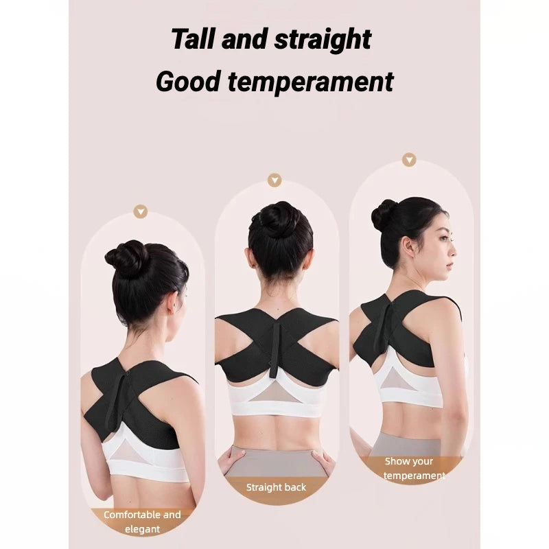 Adjustable Posture Corrector For Back Fitness, Suitable For Both Men And Women To Shape, Pull Up And Assist With Shoulder Straps