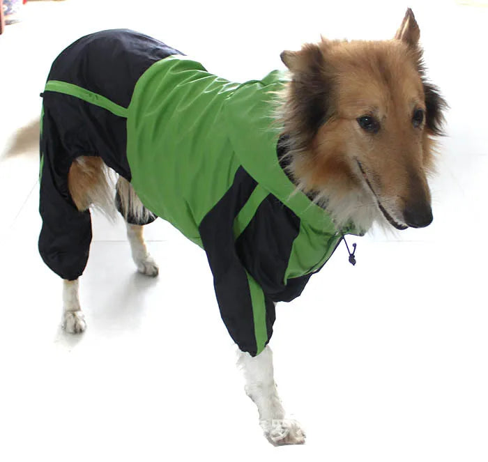 Big Dog Hooded Raincoat Puppy Raincoat Medium Large Dog Jacket Bull Terrier Staffordshire/Greyhound