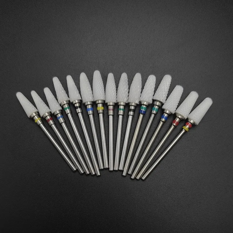 Ceramic Carbide Nail Drill Bit Rotate Burr Milling Nail Cutter Bits Electric Drill Machine For Manicure Pedicure Tools