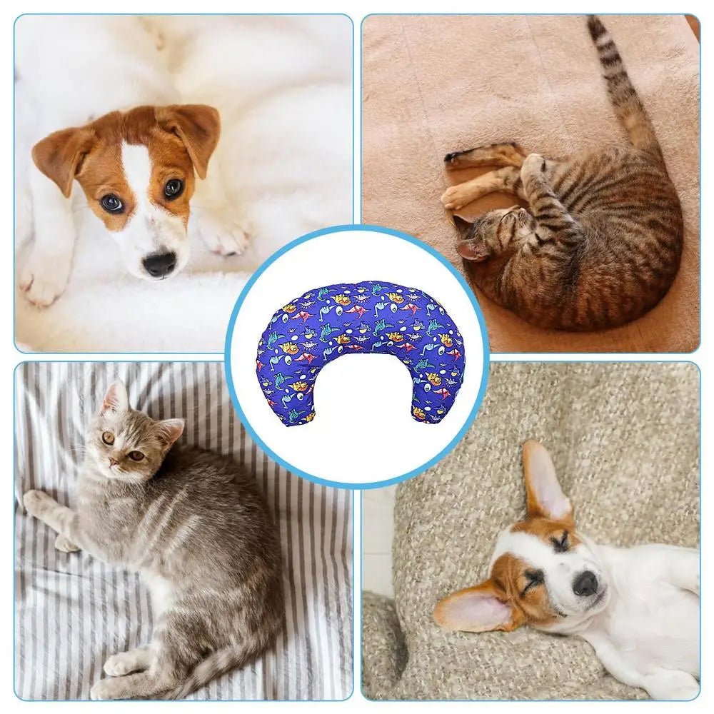 Calming Pillow For Dogs U Shape Soft Cat Bed Pillow Half Donut Cuddler Comfort Cuddler Pillow For Joint Relief