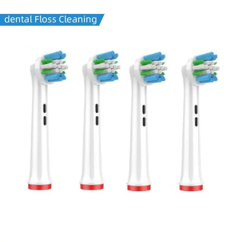 4PCS Dupont Bristle Electric Toothbrush Heads Whiten Teeth/Daily Clean/Precison Cleaning/Soft Care Teeth Function For Oral B