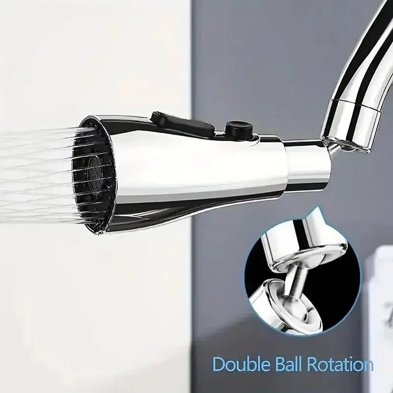 1pc Faucet Extender Boosting Splash Prevention Three Modes Water Saver Home Extended Shower Spray Filter