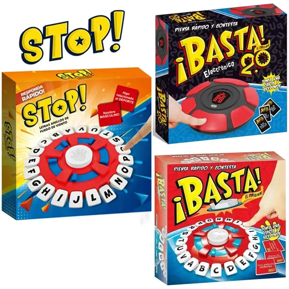 Basta2.0 Children's Educational Board game Spanish Crazy Alphabet Parent-child Interactive Turntable Toy Family game (en inglés)