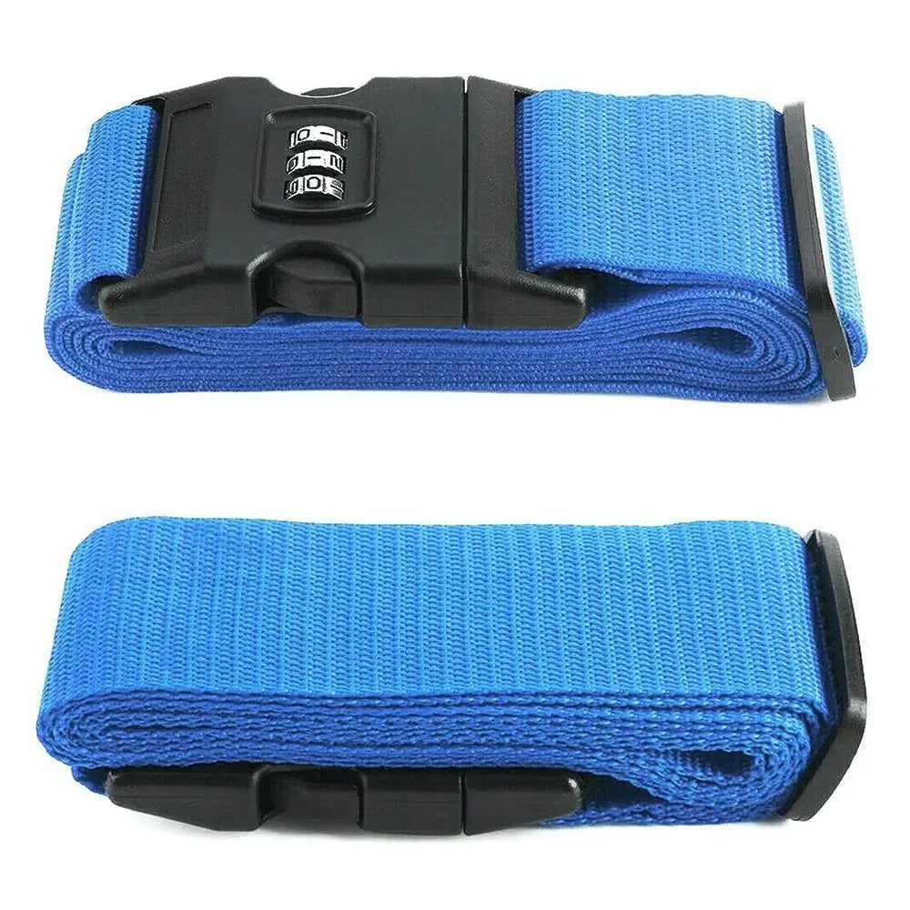 Adjustable Luggage Belts Strong Elastic Extra Safety Travel Suitcase Luggage Baggage Security Straps Tie Belt Carry On Straps