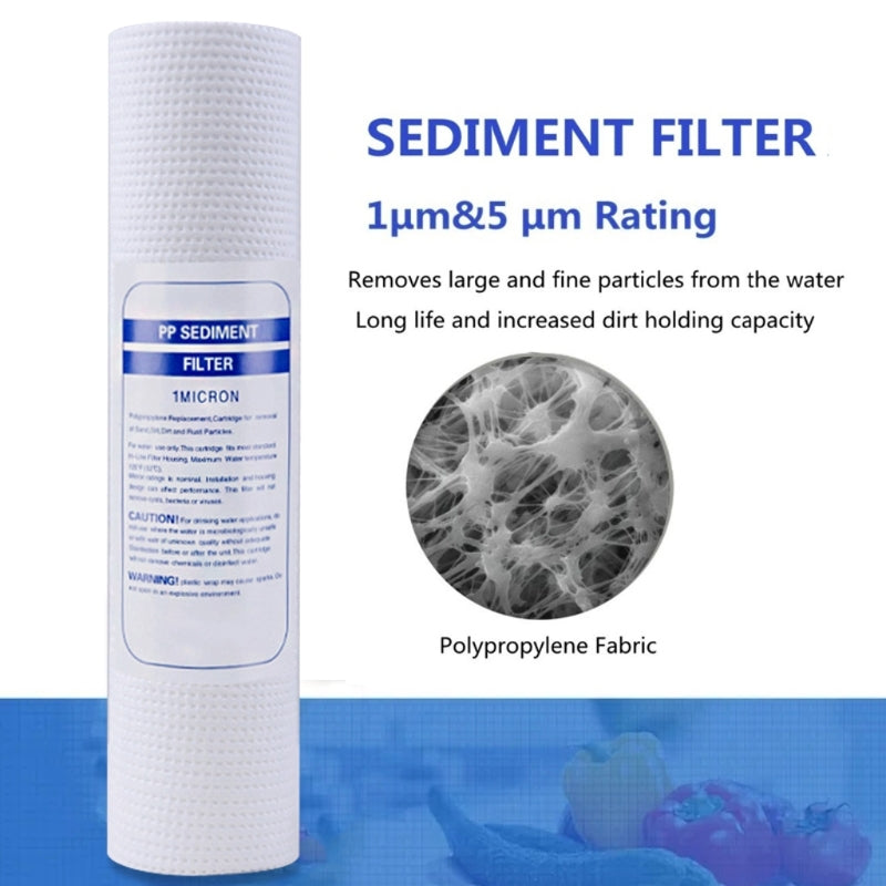 10 Pieces Sediment Water Purifier Front Filter Cartridge Replacement Polypropylene Sediment Filters PP Cotton Filters 517C