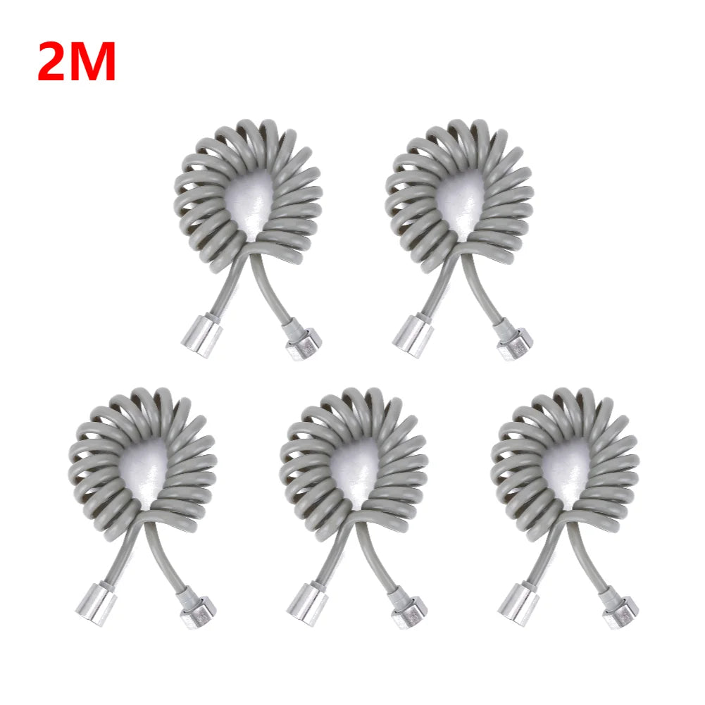 2/3/5M Flexible Shower Hose Universal Spring Extension Hand Sprayer Pipe Connector Spring Tube Bathroom Toilet Bidet Accessories