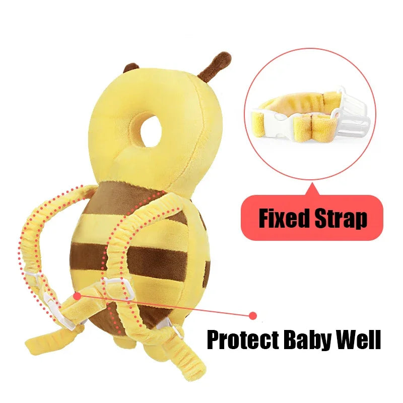 Baby Head Protector Safety Pad Cushion Cartoon Anti Fall Back Pillow Headrest Newborn Highly Elastic Protection Backpack