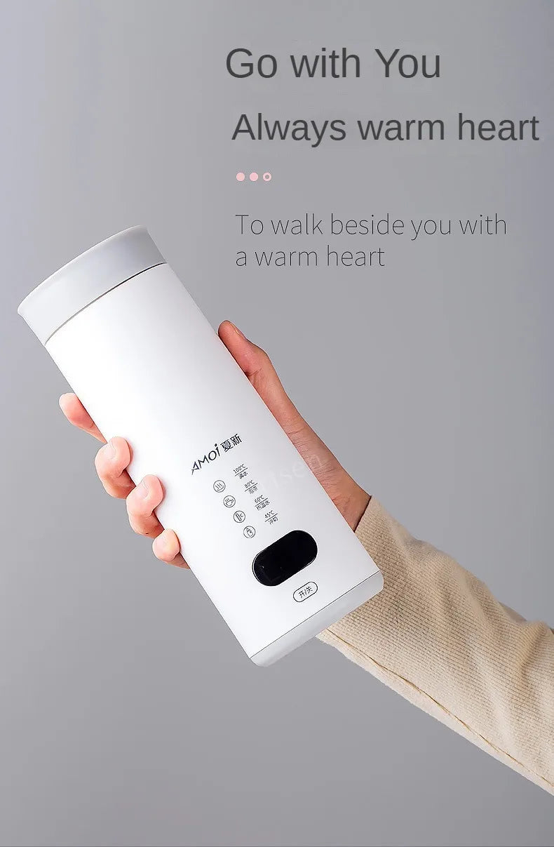 400ml Smart Electric Hot Water Cup Portable Travel Heating Cup Office Temperature Adjust kettle With Digital Display Cup 300W