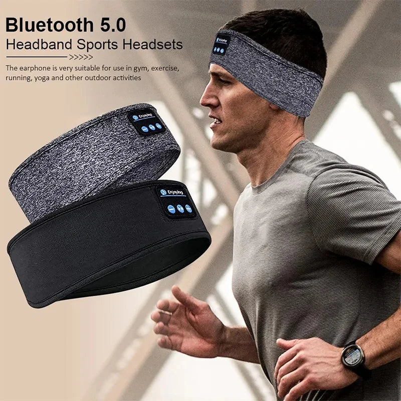 Bluetooth Earphones Sports Sleeping Head Band Elastic Wireless Headphone Eye Mask Wireless Bluetooth Headset Head Band