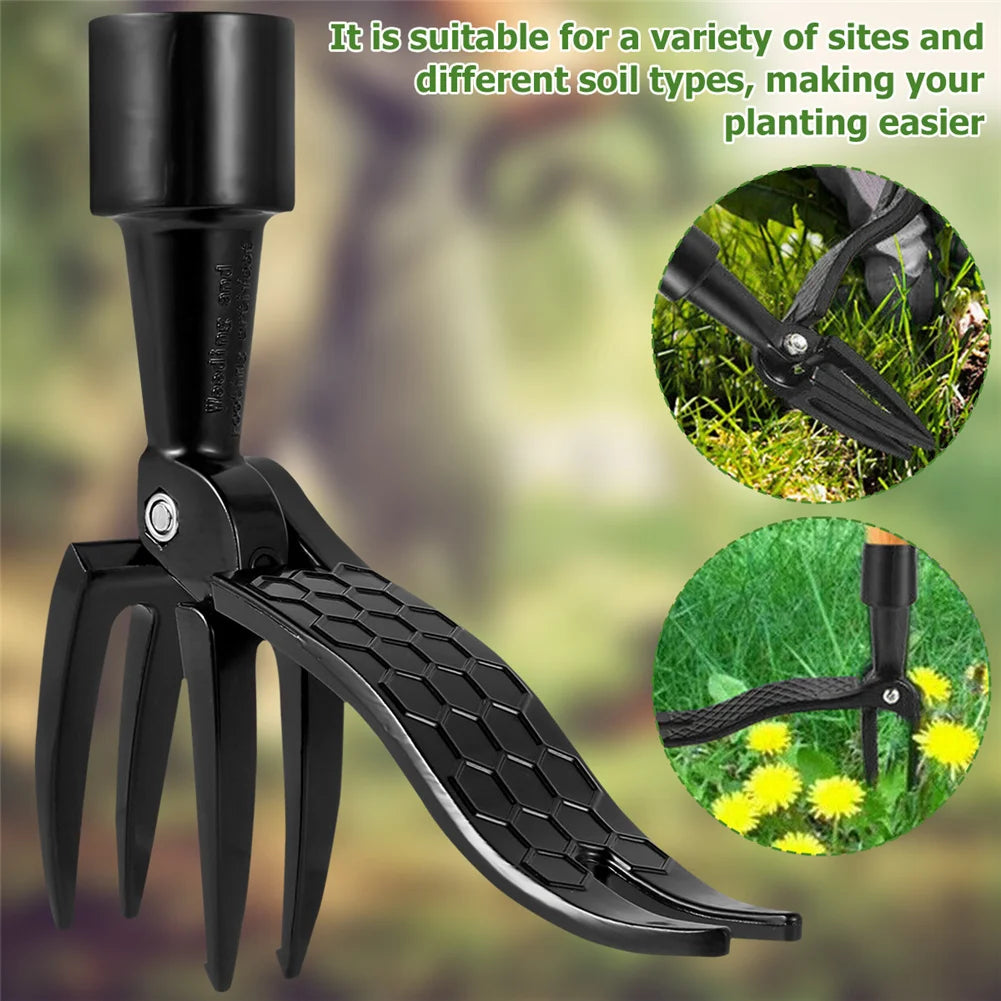 1PCS Weeding Head Replacement Claw Foot Pedal Weed Puller Stand Up Gardening Digging Weeder Alone Root Remover And Alone Handle