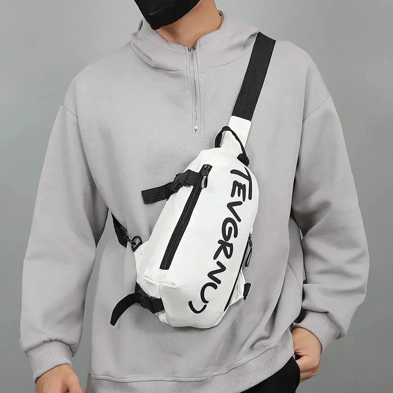 Autumn and Winter Nylon Chest Bag Trendy and Fashionable Women's Shoulder Bag Sports and Leisure Men's Oblique Straddle Bag