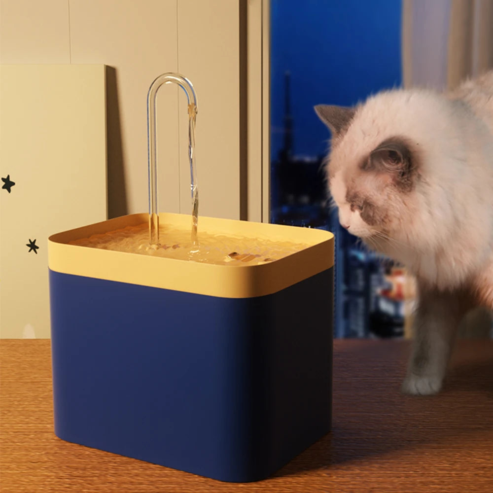 1.5L Automatic Cat Water Fountain USB Powered Electric Mute Pet Drinker Bowl Pet Drinking Dispenser Drinker for Cat Water Filter