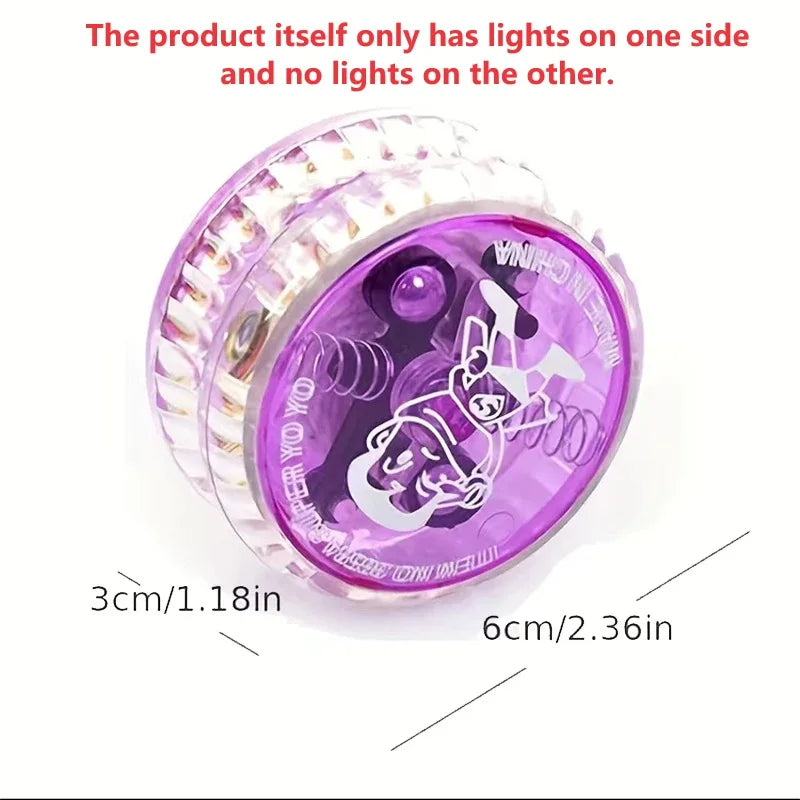 3Pcs Luminous Yo-yo Ball Pull Line Yoyo Ball for Kids Light Up the Fun Brighten Up Child's Playtime Children's Toys Random Color