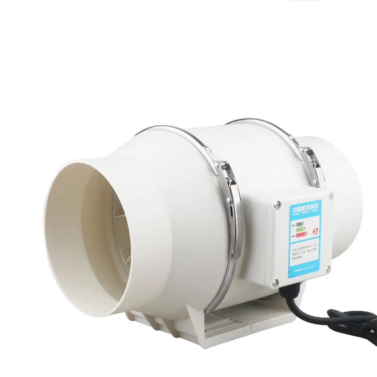 220V 4 Inch Low Noise Inline Duct Hydroponic Air Blower Fan Exhaust Fan for Home Bathroom Ventilation Grow Room