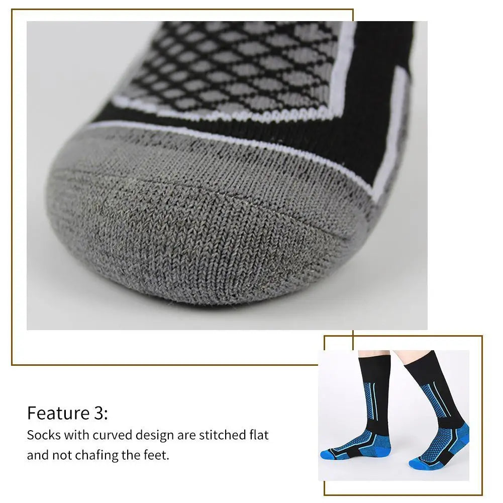 1 Pair Winter Warm Thickeing Ski Stokings Hiking Soks For Women Men Children Anti-Cold Skiig Outdoor High Sports Stockis