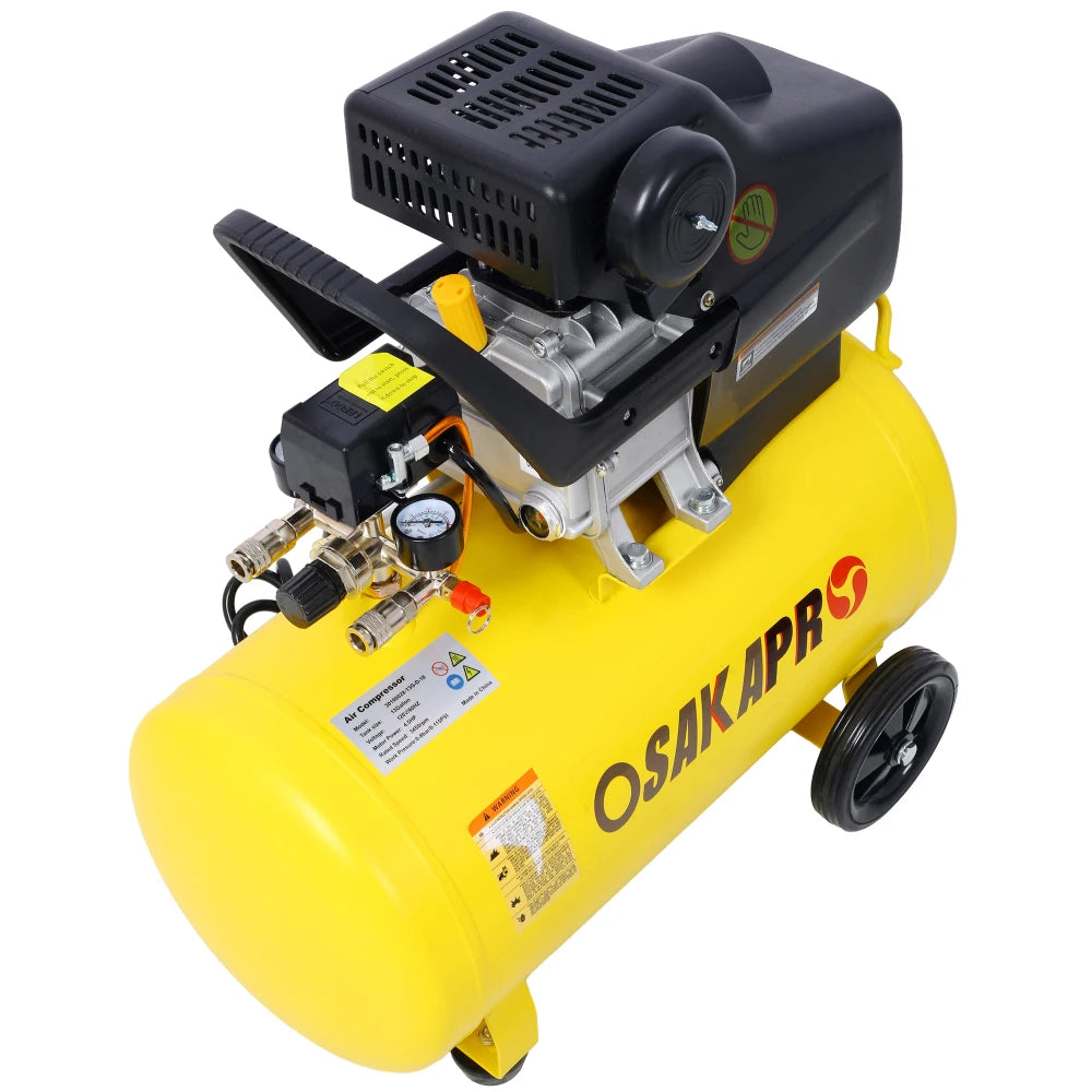 4.5HP 3.5HP Portable 13 Gallons Oil-Lubricated Air Compressor Tank Ultra Quiet Horizontal Tank Adjustable Pressure