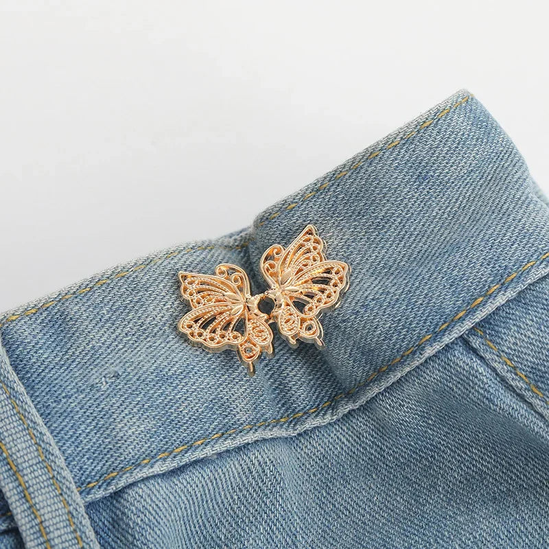 1Pcs Adjustable Clips for Pants Fastener Pants Pin Retractable Button Loose Button for Waist for Jeans Perfect Fit Reduce Waist