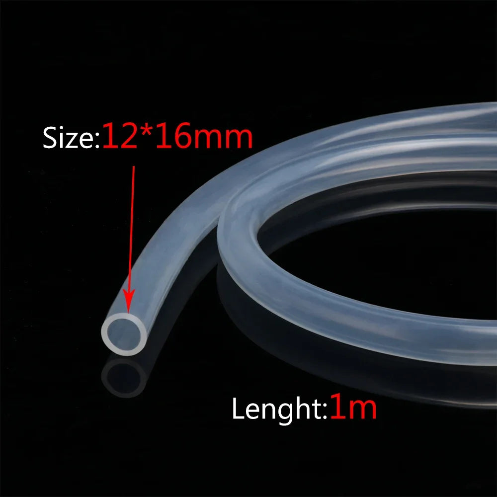 1M / 5M 10M Food Grade Clear Transparent Silicone Rubber Hose 4 5 6 7 8 9 10 11 12 14 16 mm Out Diameter Flexible Silicone Tube