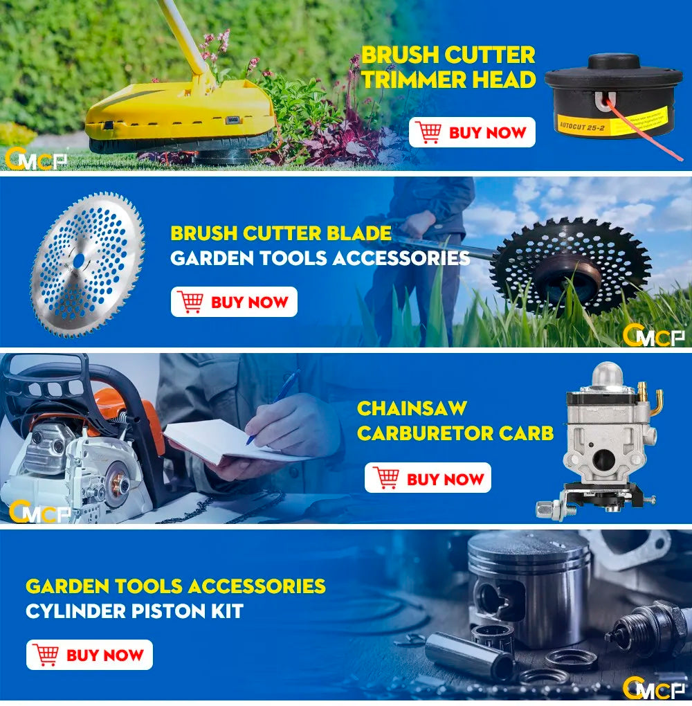 CMCP M10 Aluminum Nylon Brush Mower Bump Spool Grass Trimmer 2 Lines Cutter Head Thread Line String Saw Grass Brush Mower