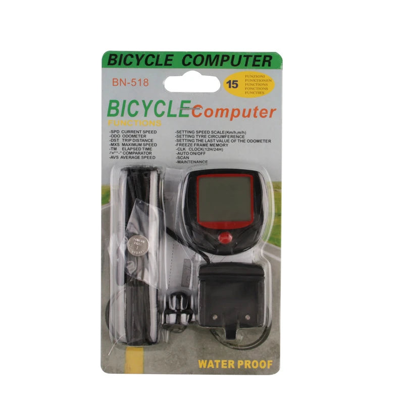 Bicycle Speedometer Bike Computer BN 518 Multifunction Waterproof Stopwatch Bicycle MTB Odometer Stopwatch Cycling Accessories