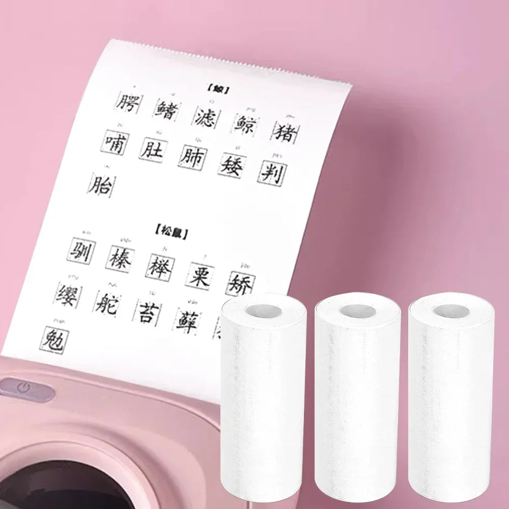 1/3/5 Rolls 57x25MM Mini Printer Sticker Paper for Most Kids Instant Camera Refill For Mini Pocket Printer Lable Note Photo