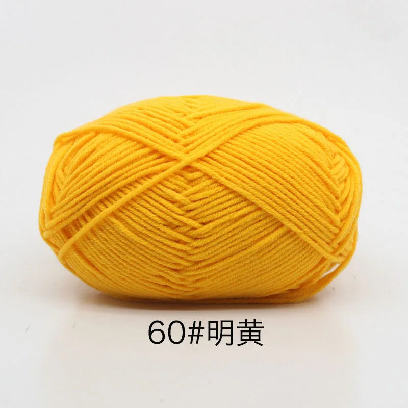 40-50g/Set 4ply Milk Cotton Knitting Yarn Needlework Dyed Lanas For Crochet Craft Sweater Hat Dolls At Low Price