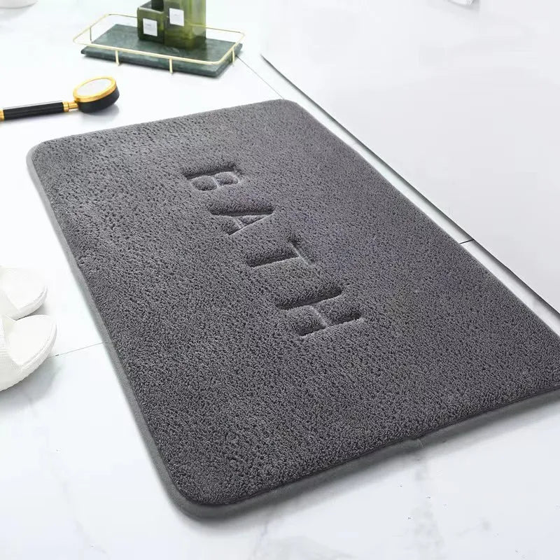 Anti Slip Mat Faux Cashmere Memory Foam Carpet Coral Fleece Super Absorbent Floor Mat Kitchen Living Room Bathroom