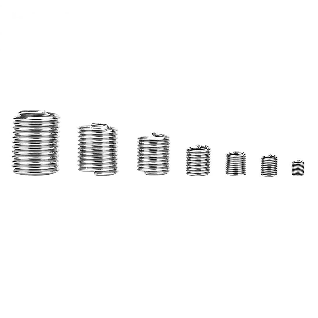 60Pcs Wire Thread Insert M3 M4 M5 M6 M8 M10 M12 Fastening Thread Insert Stainless Steel Spiral Wire Screw Sleeve Wear Repair Kit