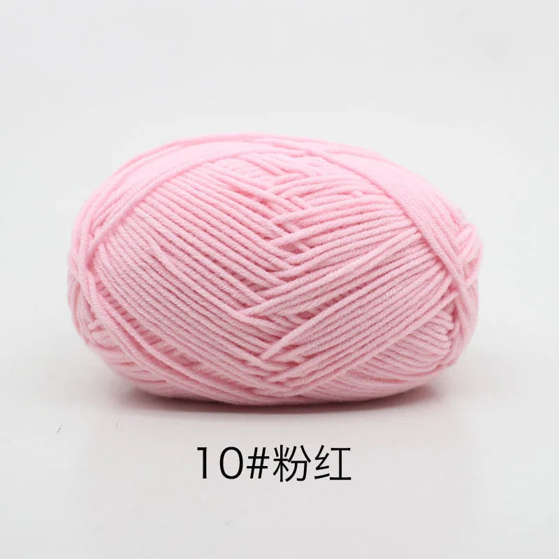 40-50g/Set 4ply Milk Cotton Knitting Yarn Needlework Dyed Lanas For Crochet Craft Sweater Hat Dolls At Low Price