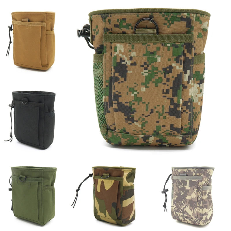 2024 New Outdoor 3-5L Camouflage Molle 600D Nylon Dump Drop Pouch Recycle Waist Pack Ammo Bags Hunting Accessories Bag Pouches