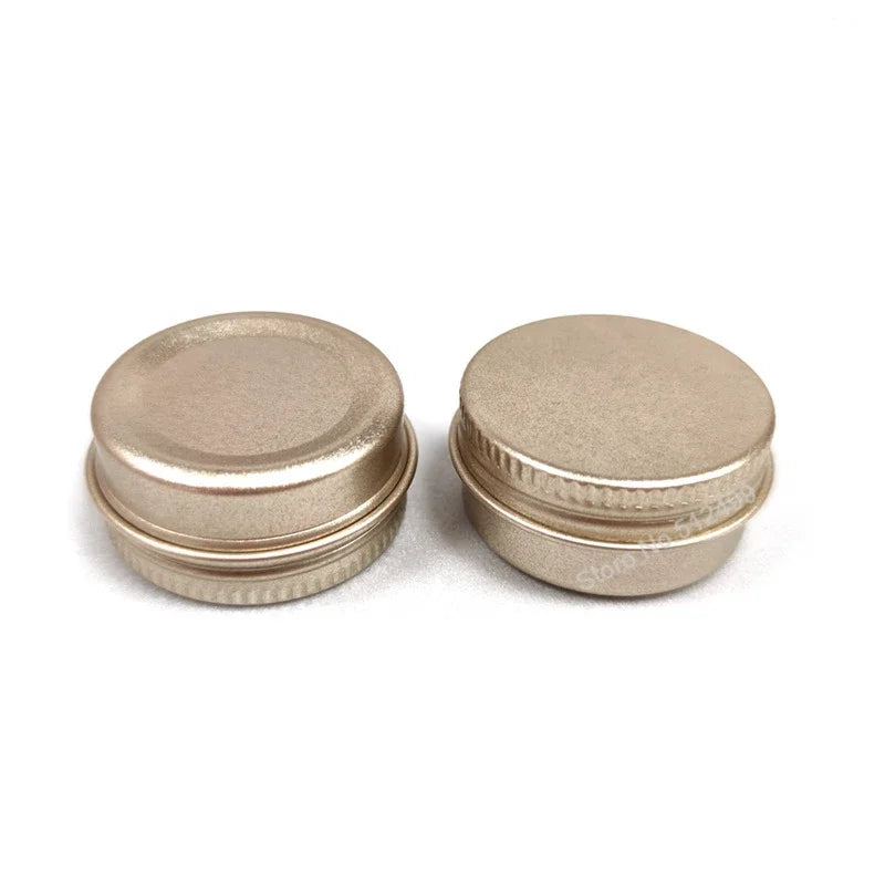 5g60g Metal Round Cosmetic Tins Aluminum Empty Candles Cans Storage Jars with Screw Lids for Lip Balm Salve Spices Alluvial Gold