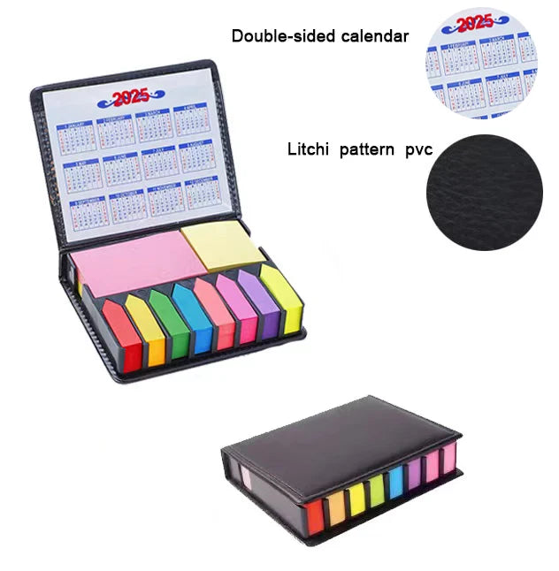 1 Set of Colorful Convenience Stickers Organization Multi-Color Stickers Set Leather Packaging Box Calendar 2024 and More