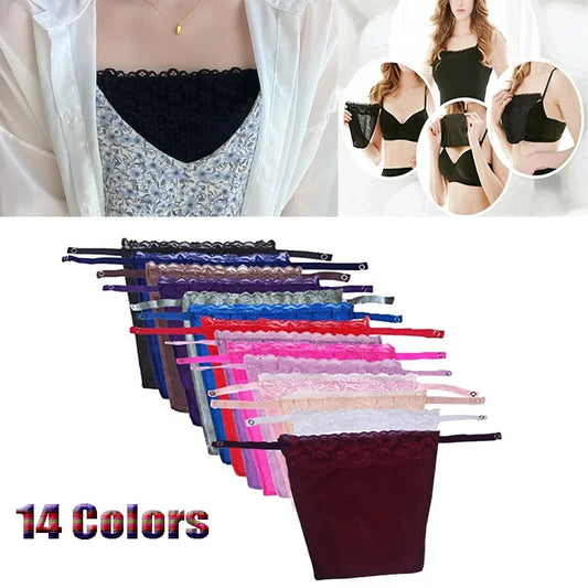 1pcs Women Modal Bandeau Top Solid Breathable Strapless Bra Insert Cover Modest Panel Seamless Women Casual Tank Tube Tops