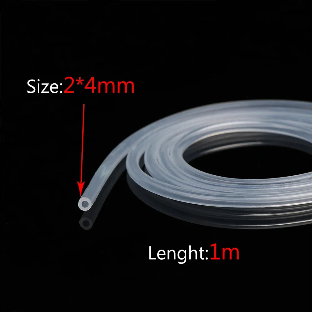 1M / 5M 10M Food Grade Clear Transparent Silicone Rubber Hose 4 5 6 7 8 9 10 11 12 14 16 mm Out Diameter Flexible Silicone Tube