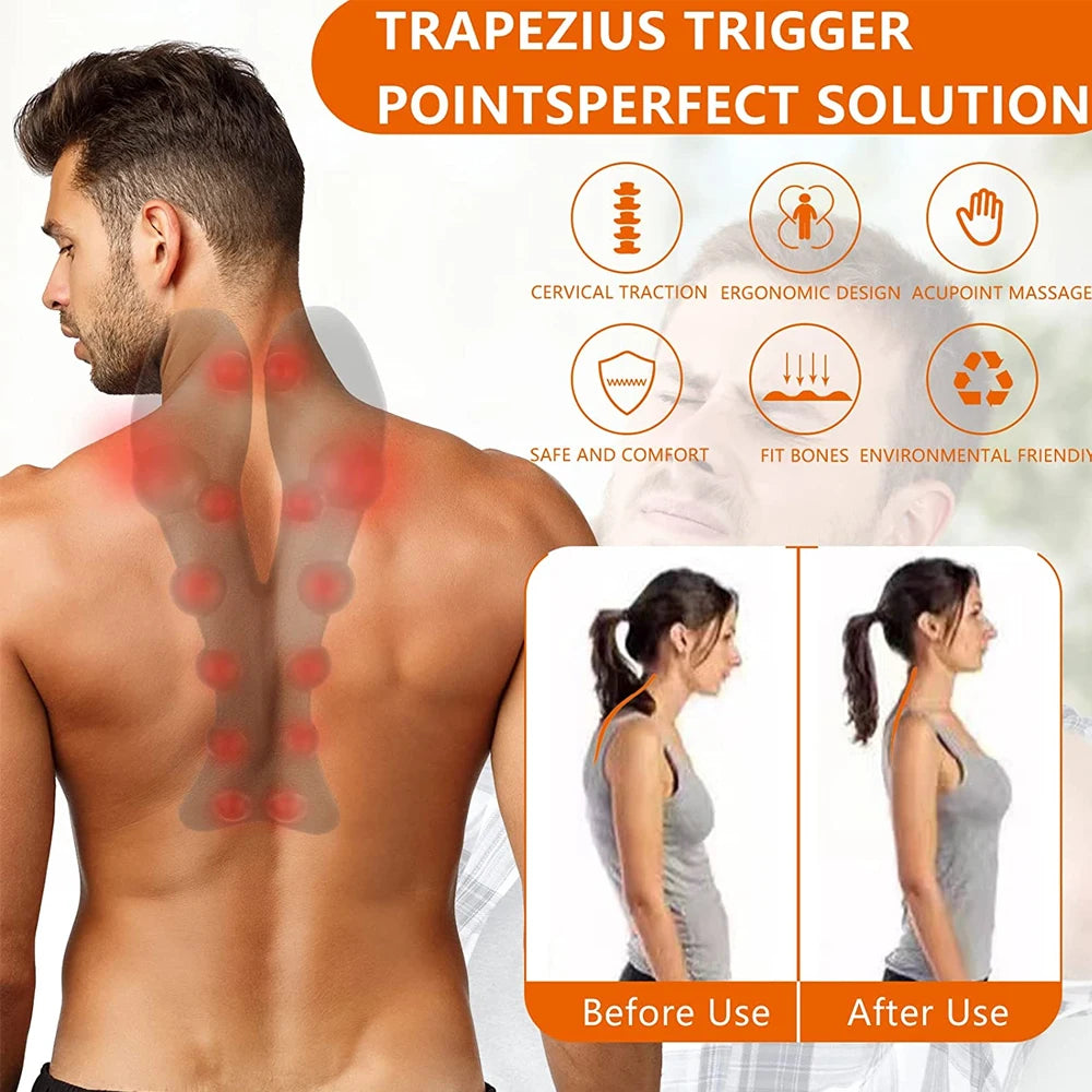 1PC Trapezius Stretcher Massage-Reliefly Lab Neck Stretcher,Trapezius Trigger Point Occipital Release Tool for Upper Back Pain