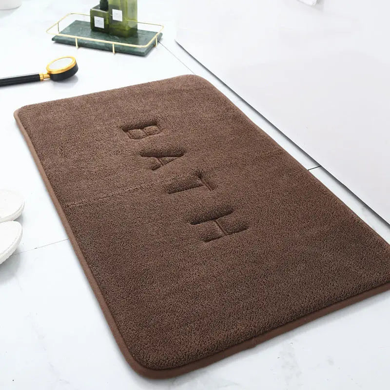 Anti Slip Mat Faux Cashmere Memory Foam Carpet Coral Fleece Super Absorbent Floor Mat Kitchen Living Room Bathroom