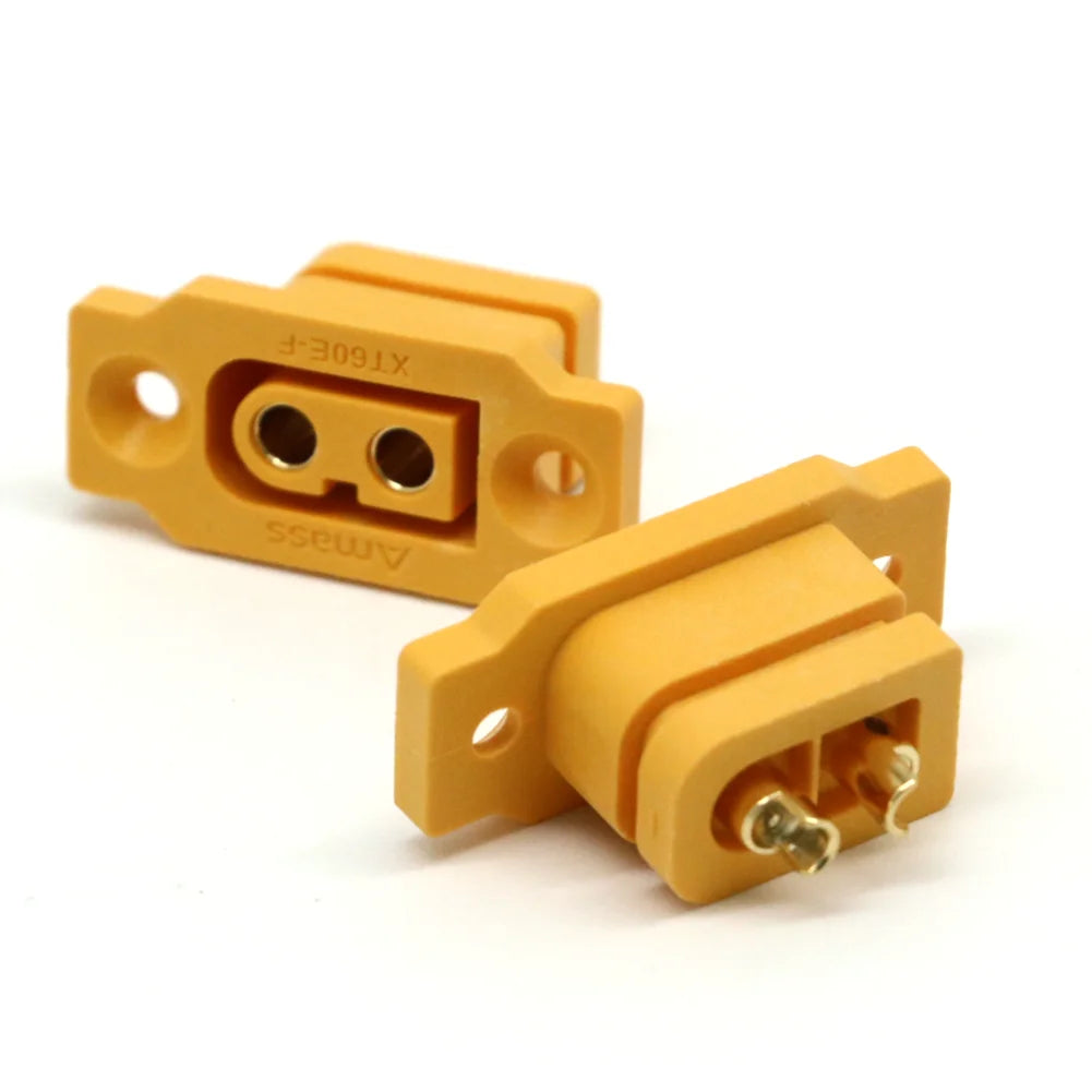 5pc Amass XT60E-F Female Plug Large Current Gold/Brass Ni Plated Connector Power Battery Connecting Adapter for RC Model