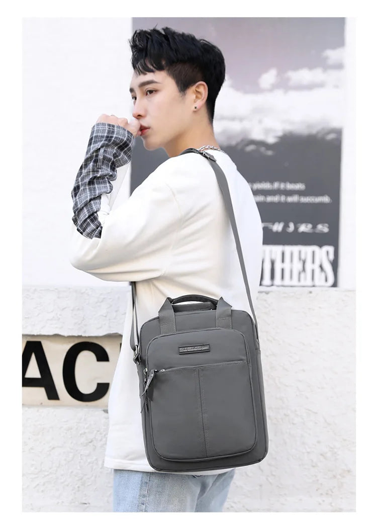 AOTIAN Vertical Men's Casual Shoulder Bag Waterproof Oxford Cloth Business Crossbody Handbag Simple and Fashionable Sling Bag