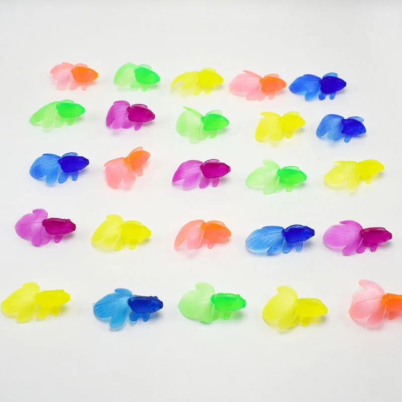 Children's 10Pcs/Set Kawaii Simulation Rubber Goldfish Baby Bath Water Play Games Toys for Kids Toddlers Bathing Shower Gifts