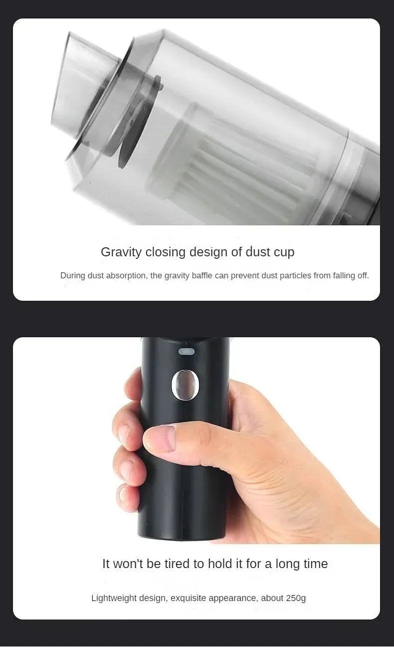 Car Vacuum Cleaner Portable Mini Dust Collector Dry And Wet Home Car Dual-Use Wireless Handheld Cleaning Appliances